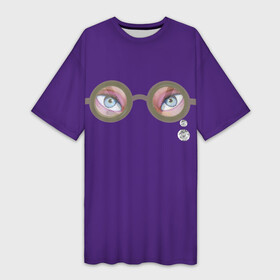 Платье-футболка 3D с принтом Я тебя вижу в Тюмени,  |  | Тематика изображения на принте: бриллианты | очки ннадо | слёзы | смешные очки | шутка | юмор