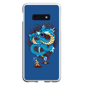 Чехол для Samsung S10E с принтом Gyarados в Тюмени, Силикон | Область печати: задняя сторона чехла, без боковых панелей | anime | dragon ball | pokemon | poket monster | poketmon | аниме | анимэ | гирадос | драконий жемчуг | карманные монстры | покемон