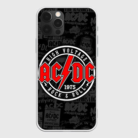 Чехол для iPhone 12 Pro Max с принтом AC DC HIGH VOLTAGE в Тюмени, Силикон |  | ac dc | angus young. | back in black | brian johnson | hells bells | highway to hell | rock | thunderstruck | tnt | ангус янг | брайан джонсон | группа | музыка | рок | эйси диси