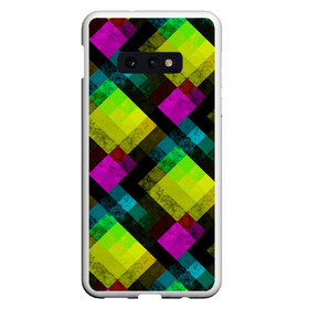 Чехол для Samsung S10E с принтом Абстрактный разноцветный узор  в Тюмени, Силикон | Область печати: задняя сторона чехла, без боковых панелей | абстрактный | геометрический | желтый | зеленый | молодежный | мраморный | разноцветный | современный | черный