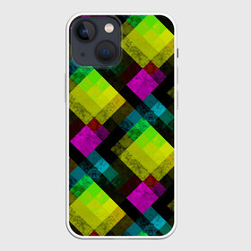 Чехол для iPhone 13 mini с принтом Абстрактный разноцветный узор в Тюмени,  |  | абстрактный | геометрический | желтый | зеленый | молодежный | мраморный | разноцветный | современный | черный
