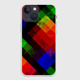 Чехол для iPhone 13 mini с принтом Яркий геометрический узор в Тюмени,  |  | Тематика изображения на принте: абстрактный | геометрический | красный | модный узор | молодежный | мраморный | синий