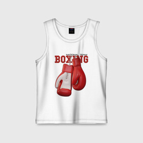 Детская майка хлопок с принтом BOXING в Тюмени,  |  | Тематика изображения на принте: box | boxing | fighter | figt | mma | national | sport | team | боец | бои | бокс | боксер | единоборства | перчатки | сборная | спорт