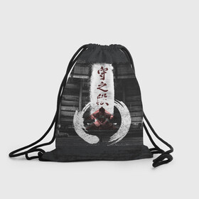 Рюкзак-мешок 3D с принтом Самурай | Призрак Цусимы (Z) в Тюмени, 100% полиэстер | плотность ткани — 200 г/м2, размер — 35 х 45 см; лямки — толстые шнурки, застежка на шнуровке, без карманов и подкладки | game | ghost of tsushim | jin sakai | ninja | samurai | the ghost of tsushim | буке | вакидзаси | воин | вояк | дайсё | дзин сакай | иайто | игра | катана | кодати | мононофу | мститель | мушя | ниндзя | нодати | одати | призрак цусимы | са