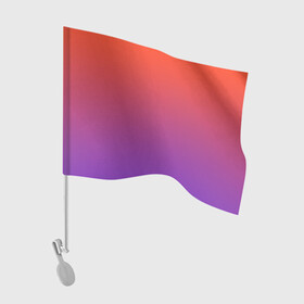 Флаг для автомобиля с принтом Оранжевый и Фиолетовый в Тюмени, 100% полиэстер | Размер: 30*21 см | градиент | красный | оранжевый | перелив | переход | рассвет | синий | фиолетовый | цвета