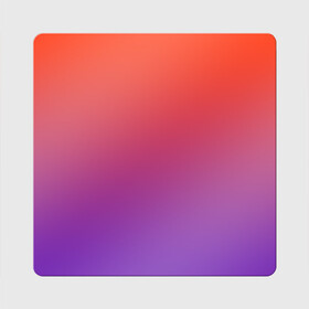 Магнит виниловый Квадрат с принтом Оранжевый и Фиолетовый в Тюмени, полимерный материал с магнитным слоем | размер 9*9 см, закругленные углы | градиент | красный | оранжевый | перелив | переход | рассвет | синий | фиолетовый | цвета