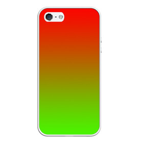 Чехол для iPhone 5/5S матовый с принтом Градиент Яблоко в Тюмени, Силикон | Область печати: задняя сторона чехла, без боковых панелей | градиент | желтый | зеленый | красный | перелив | переход | фрукты | цвета | яблоко