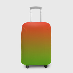 Чехол для чемодана 3D с принтом Градиент Яблоко в Тюмени, 86% полиэфир, 14% спандекс | двустороннее нанесение принта, прорези для ручек и колес | градиент | желтый | зеленый | красный | перелив | переход | фрукты | цвета | яблоко