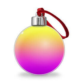 Ёлочный шар с принтом Яркий рассвет в Тюмени, Пластик | Диаметр: 77 мм | градиент | желтый | перелив | переход | рассвет | розовый | сереневый | сиреневый | солнце | феолетовый | фиолетовый | цвета | яркий