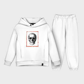 Детский костюм хлопок Oversize с принтом Костян в Тюмени,  |  | frame | skeleton | skull | рамка | скелет