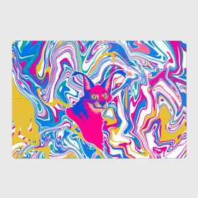 Магнитный плакат 3Х2 с принтом Floppa Art в Тюмени, Полимерный материал с магнитным слоем | 6 деталей размером 9*9 см | flopa | floppa | каракал | кот мем | мем с котом | русский кот | шлёпа