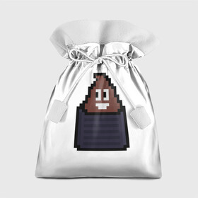 Подарочный 3D мешок с принтом Смешная какашка в Тюмени, 100% полиэстер | Размер: 29*39 см | art | pixel | pixelart | милаха | пиксели | пиксель | пиксельарт