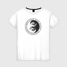 Женская футболка хлопок с принтом Клуб 5 Зверей в Тюмени, 100% хлопок | прямой крой, круглый вырез горловины, длина до линии бедер, слегка спущенное плечо | вин чун | вин чун куэн | китайский дракон | кунг фу | ушу