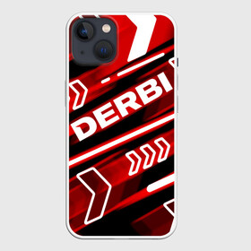 Чехол для iPhone 13 с принтом DERBI   ДЕРБИ   SPORT в Тюмени,  |  | derbi | gp1 | motorcycle | motosport | predator | racing | senda | speed | sport | байк | гонки | двигатель | дерби | мото | мотокросс | мотоспорт | мототриал | мотоцикл | предатор. | сенда | скорость | спорт