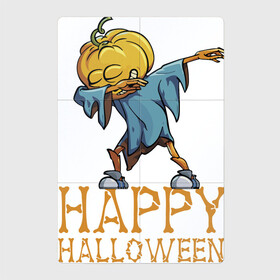 Магнитный плакат 2Х3 с принтом Happy Halloween в Тюмени, Полимерный материал с магнитным слоем | 6 деталей размером 9*9 см | Тематика изображения на принте: dab | eyes | gesture | halloween | holiday | hype | pumpkin | rag | глаза | жест | праздник | рваньё | тыква | хайп | хэллоуин
