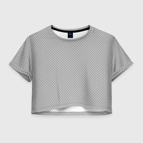 Женская футболка Crop-top 3D с принтом GRAY CARBON в Тюмени, 100% полиэстер | круглая горловина, длина футболки до линии талии, рукава с отворотами | carbon | абстракция | без дизайна | карбон | карбон и ничего лишнего | на каждый день | серая | серое | серый | текстура