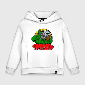 Детское худи Oversize хлопок с принтом Doom Rappin в Тюмени, френч-терри — 70% хлопок, 30% полиэстер. Мягкий теплый начес внутри —100% хлопок | боковые карманы, эластичные манжеты и нижняя кромка, капюшон на магнитной кнопке | Тематика изображения на принте: black | doom | hip hop | mf doom | music | old school | rap | граффити | диджей | кассета | маска | музыка | олдскул | рэп | рэпер | хип хоп