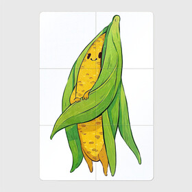 Магнитный плакат 2Х3 с принтом Милая кукурузка в Тюмени, Полимерный материал с магнитным слоем | 6 деталей размером 9*9 см | арт | длинные волосы | кукуруза | мило | милота | овощ | овощи | рисунок | свежие овощи | свежий овощ | свежий продукт