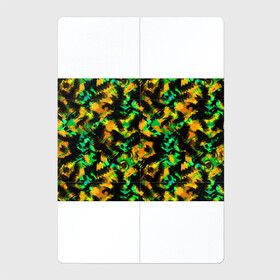 Магнитный плакат 2Х3 с принтом Абстрактный желто-зеленый узор в Тюмени, Полимерный материал с магнитным слоем | 6 деталей размером 9*9 см | Тематика изображения на принте: абстрактный | желтый | зеленый | камуфляж | мужской | популярный | размытый узор | современный | черный