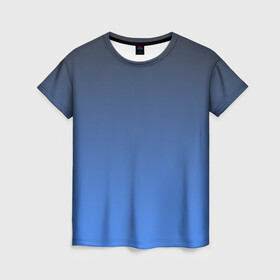 Женская футболка 3D с принтом DARK OCEAN GRADIENT в Тюмени, 100% полиэфир ( синтетическое хлопкоподобное полотно) | прямой крой, круглый вырез горловины, длина до линии бедер | абстракция | амбре | без дизайна | голубая | голубое | градиент | градиент и ничего лишнего | градиенты | на каждый день | синий | синяя | текстура | черная | черный