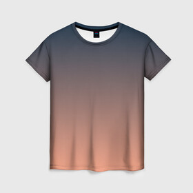 Женская футболка 3D с принтом PREDAWN GRADIENT в Тюмени, 100% полиэфир ( синтетическое хлопкоподобное полотно) | прямой крой, круглый вырез горловины, длина до линии бедер | абстракция | амбре | без дизайна | градиент | градиент и ничего лишнего | градиенты | закат | на каждый день | оранжевая | оранжевое | оранжевый | рассвет | серая | серое | серый | синий | синяя