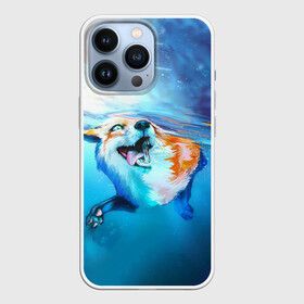 Чехол для iPhone 13 Pro с принтом ПЛЫВУЩАЯ ЛИСИЧКА в Тюмени,  |  | animal | art | fox | swim | water | вода | животные | звери | красота | лиса | лисичка | плутовка | река | рисунок | рыжая | фыр фыр