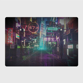 Магнитный плакат 3Х2 с принтом Neon Tokyo в Тюмени, Полимерный материал с магнитным слоем | 6 деталей размером 9*9 см | Тематика изображения на принте: anime | cyber | cyberpunk | japan | japanese | neon | retro | retro wave | road | street | tokyo | wave | аниме | дорога | иероглифы | кибер | киберпанк | неон | неоновый | ночной токио | ночь | ретро | свет | токио | улица | уличный | эстетика