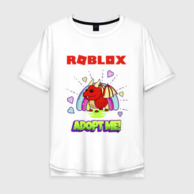 Мужская футболка хлопок Oversize с принтом ROBLOX / РОБЛОКС / ADOPT ME в Тюмени, 100% хлопок | свободный крой, круглый ворот, “спинка” длиннее передней части | adopt me | blox fruits | noob | piggy | roblox | roblox games | roblox piggy | игра роблокс | нуб | роблокс | робукс | усынови меня.