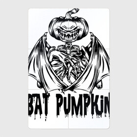 Магнитный плакат 2Х3 с принтом Bat pumpkin в Тюмени, Полимерный материал с магнитным слоем | 6 деталей размером 9*9 см | Тематика изображения на принте: bat | halloween | holiday | hype | jaw | muzzle | pumpkin | wings | крылья | летучая мышь | пасть | праздник | хайп | хэллоуин