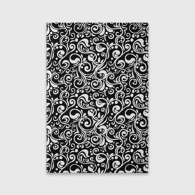Обложка для паспорта матовая кожа с принтом Черно-белая роспись в Тюмени, натуральная матовая кожа | размер 19,3 х 13,7 см; прозрачные пластиковые крепления | abstract | black and white | pattern | texture | абстрактный рисунок | абстракция | белый рисунок | белый узор | волнистый узор | завитки | круги | минимализм | монохром | орнамент | паттерн | роспись | текстура | узор