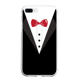 Чехол для iPhone 7Plus/8 Plus матовый с принтом Смокинг в Тюмени, Силикон | Область печати: задняя сторона чехла, без боковых панелей | бабочка | галстук | джентльмен | костюм | смокинг
