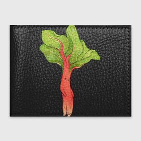 Обложка для студенческого билета с принтом Ревень в Тюмени, натуральная кожа | Размер: 11*8 см; Печать на всей внешней стороне | арт | зелень | красный | мило | милота | овощ | овощи | ревень | рисунок | свежие овощи | свежий овощ | свежий продукт