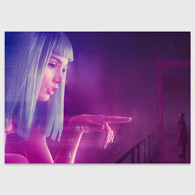 Поздравительная открытка с принтом Blade Runner знаменитый кадр в Тюмени, 100% бумага | плотность бумаги 280 г/м2, матовая, на обратной стороне линовка и место для марки
 | Тематика изображения на принте: blade runner 2049 | cyberpunk | future | hologram | neon | ryan gosling | бегущий по лезвию 2049 | будущее | голограмма | киберпанк | неон | райан гослинг | фильмы
