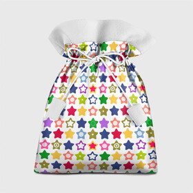 Подарочный 3D мешок с принтом Разноцветные звездочки  в Тюмени, 100% полиэстер | Размер: 29*39 см | абстрактный | детский | звезды | зеленый | красный | летний | разноцветные звезды | синий | современный