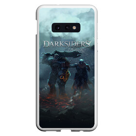 Чехол для Samsung S10E с принтом Darksiders | Гнев Войны (Z) в Тюмени, Силикон | Область печати: задняя сторона чехла, без боковых панелей | azrael | darksiders | darksiders 2 | darksiders 3 | griever | silitha | tiamat | ulthane | vulgrim | wrath of war | всадник апокалипсиса | гнев войны | обугленный совет | руина | ультэйн | чёрный молот