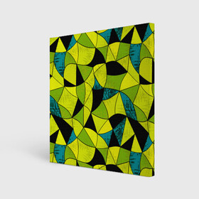 Холст квадратный с принтом Гранжевый яркий зеленый  в Тюмени, 100% ПВХ |  | Тематика изображения на принте: абстрактный | гранжевая текстура | зеленый | летний | молодежный | современный | ярко желтый