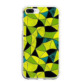 Чехол для iPhone 7Plus/8 Plus матовый с принтом Гранжевый яркий зеленый  в Тюмени, Силикон | Область печати: задняя сторона чехла, без боковых панелей | абстрактный | гранжевая текстура | зеленый | летний | молодежный | современный | ярко желтый