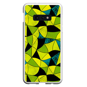 Чехол для Samsung S10E с принтом Гранжевый яркий зеленый  в Тюмени, Силикон | Область печати: задняя сторона чехла, без боковых панелей | абстрактный | гранжевая текстура | зеленый | летний | молодежный | современный | ярко желтый