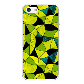 Чехол для iPhone 5/5S матовый с принтом Гранжевый яркий зеленый  в Тюмени, Силикон | Область печати: задняя сторона чехла, без боковых панелей | абстрактный | гранжевая текстура | зеленый | летний | молодежный | современный | ярко желтый