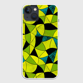 Чехол для iPhone 13 с принтом Гранжевый яркий зеленый в Тюмени,  |  | абстрактный | гранжевая текстура | зеленый | летний | молодежный | современный | ярко желтый