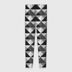 Леггинсы 3D с принтом Современный геометрический  в Тюмени, 80% полиэстер, 20% эластан | Эластичный пояс, зауженные к низу, низкая посадка | абстрактный | геометрический фигуры | модный | полигональный | популярный | треугольники | черно белый