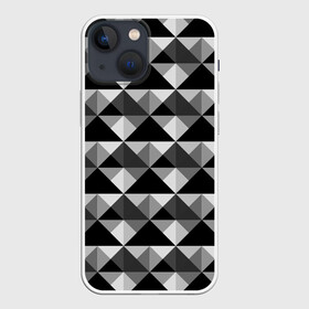 Чехол для iPhone 13 mini с принтом Современный геометрический в Тюмени,  |  | абстрактный | геометрический фигуры | модный | полигональный | популярный | треугольники | черно белый