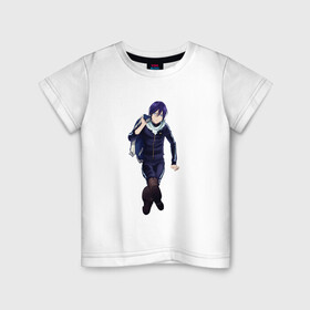 Детская футболка хлопок с принтом Норагами Мангака Рендерин в Тюмени, 100% хлопок | круглый вырез горловины, полуприлегающий силуэт, длина до линии бедер | Тематика изображения на принте: аниме | анимесупер | мангака | норагами | рендерин