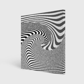 Холст квадратный с принтом Черно белый мозаичный узор в Тюмени, 100% ПВХ |  | волна | мозаика | мозаичная картина | серый | узор | черно белый | черный и белый