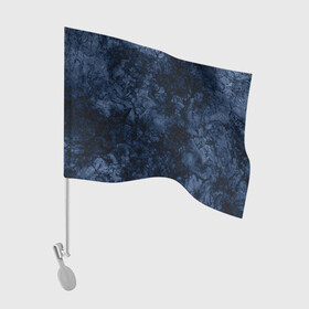 Флаг для автомобиля с принтом Темно-синяя текстура камня  в Тюмени, 100% полиэстер | Размер: 30*21 см | Тематика изображения на принте: абстрактный | модный | молодежный | мрамор | мраморный узор | синий | современный