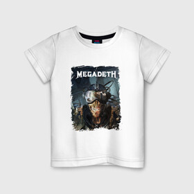 Детская футболка хлопок с принтом Megadeth | Poster (Z) в Тюмени, 100% хлопок | круглый вырез горловины, полуприлегающий силуэт, длина до линии бедер | Тематика изображения на принте: dave mustaine | megadeth | music | rock | дирк вербурен | дэвид эллефсон | дэйв мастейн | кико лоурейро | мегадеф | мегадэф | музыка | рок | трэш метал | хард рок | хеви метал