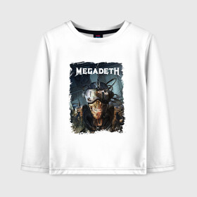 Детский лонгслив хлопок с принтом Megadeth | Poster (Z) в Тюмени, 100% хлопок | круглый вырез горловины, полуприлегающий силуэт, длина до линии бедер | dave mustaine | megadeth | music | rock | дирк вербурен | дэвид эллефсон | дэйв мастейн | кико лоурейро | мегадеф | мегадэф | музыка | рок | трэш метал | хард рок | хеви метал