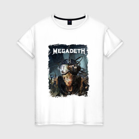 Женская футболка хлопок с принтом Megadeth | Poster (Z) в Тюмени, 100% хлопок | прямой крой, круглый вырез горловины, длина до линии бедер, слегка спущенное плечо | dave mustaine | megadeth | music | rock | дирк вербурен | дэвид эллефсон | дэйв мастейн | кико лоурейро | мегадеф | мегадэф | музыка | рок | трэш метал | хард рок | хеви метал