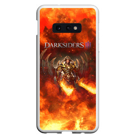 Чехол для Samsung S10E с принтом Darksiders 3 | Гнев Войны 3 (Z) в Тюмени, Силикон | Область печати: задняя сторона чехла, без боковых панелей | azrael | darksiders | darksiders 3 | griever | silitha | tiamat | ulthane | vulgrim | wrath of war | всадник апокалипсиса | гнев войны | обугленный совет | руина | ультэйн | чёрный молот