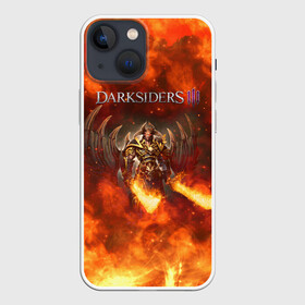 Чехол для iPhone 13 mini с принтом Darksiders 3 | Гнев Войны 3 (Z) в Тюмени,  |  | Тематика изображения на принте: azrael | darksiders | darksiders 3 | griever | silitha | tiamat | ulthane | vulgrim | wrath of war | всадник апокалипсиса | гнев войны | обугленный совет | руина | ультэйн | чёрный молот